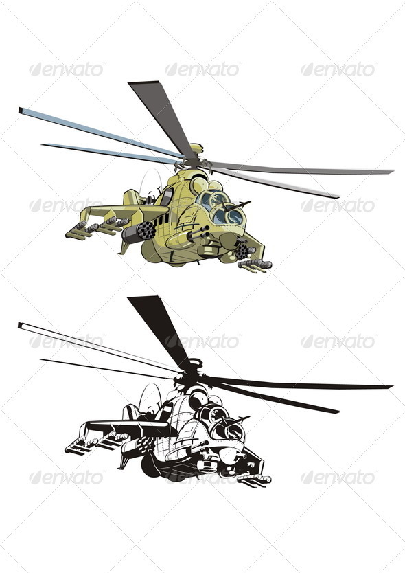 Cartoon Strike Helicopter