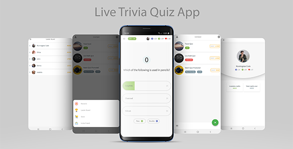 Live Trivia Quiz Game with Firebase and Admin Panel