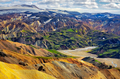 Landscape view of Landmannalaugar colorful volcanic mountains, Iceland - PhotoDune Item for Sale