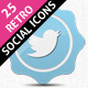 25 Retro Social Icons Badge/Label Pack - GraphicRiver Item for Sale