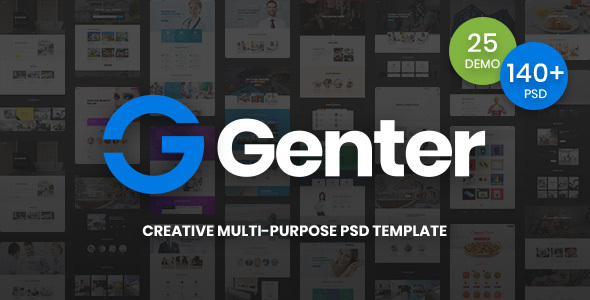 Genter - Creative Multi-Purpose PSD Template