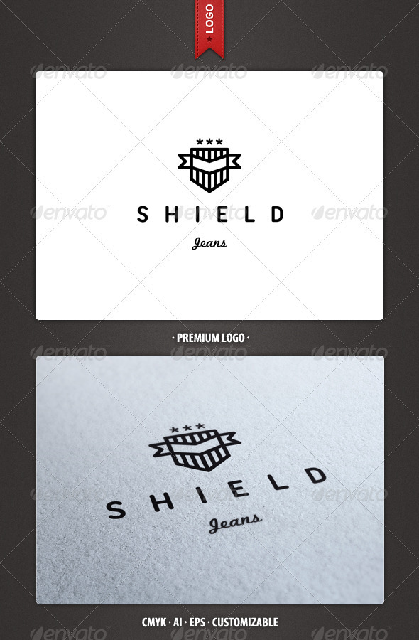 Shield Jeans Logo Template
