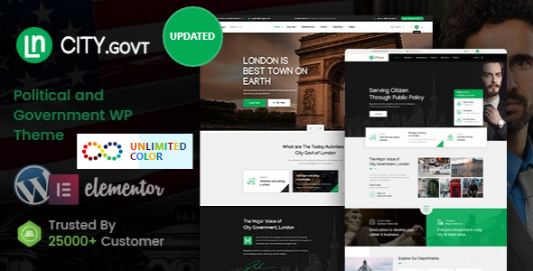 CityGovt – Municipal and Government WordPress Theme Preview
