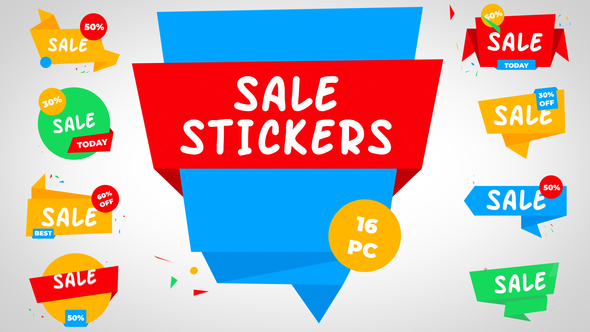 Abstract Sale Stickers