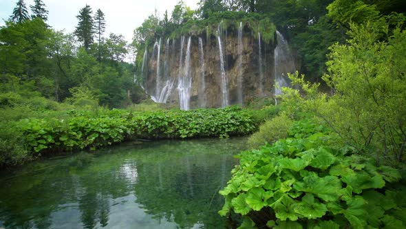 Waterfall in Plitvice Lakes, Croatia.