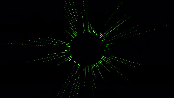 Green Circular Splash Particles