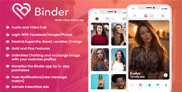 Binder - aplikacja do klonowania randek z panelem administracyjnym - Android
