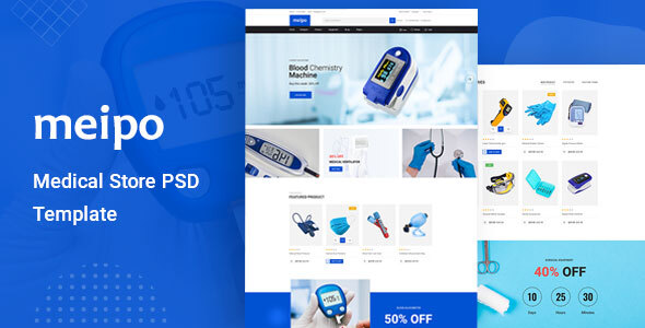 Meipo - Medical Store PSD Template