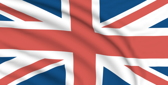 United Kingdom seamlessly looping flag