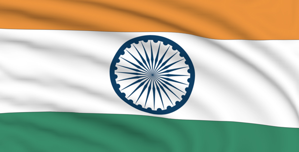 India seamlessly looping flag