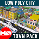 Low Poly City Town Pack - 3DOcean Item for Sale