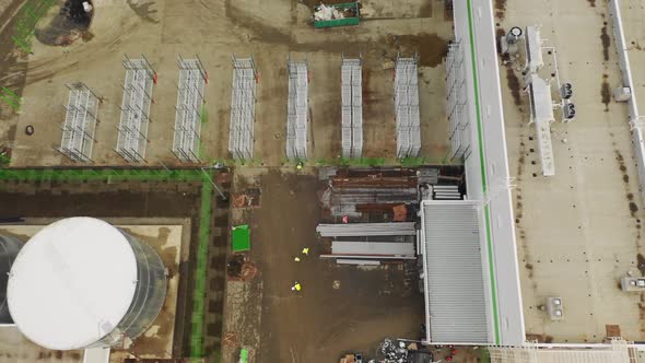 Inspectors Walk to Future Shopping Mall Bird Eye View alt