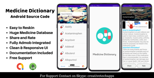Drug Dictionary - Android App