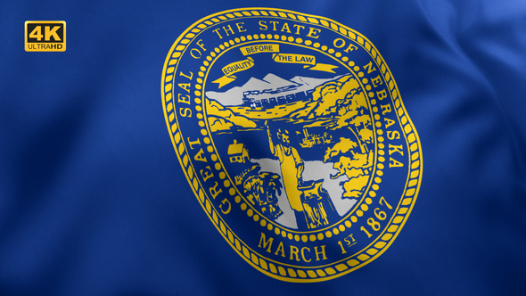 Nebraska State Flag - 4K