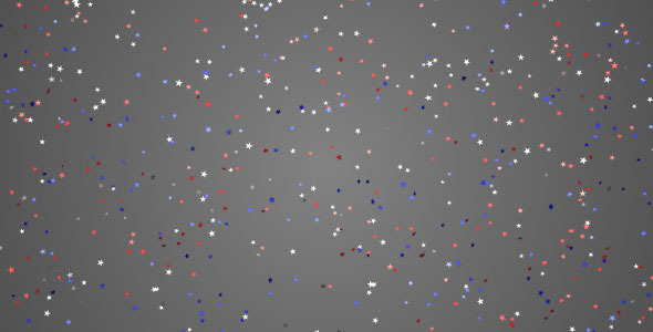 Red White Blue Stars Confetti Falling  Overlay alt
