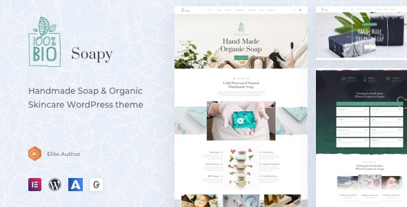 Soapy – Handmade & Organic Skincare WordPress Preview
