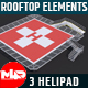 3 Helipad - Rooftop Elements - 3DOcean Item for Sale