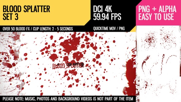Blood Splatter (4K Set 3)