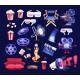 Set of Cinema Objects
