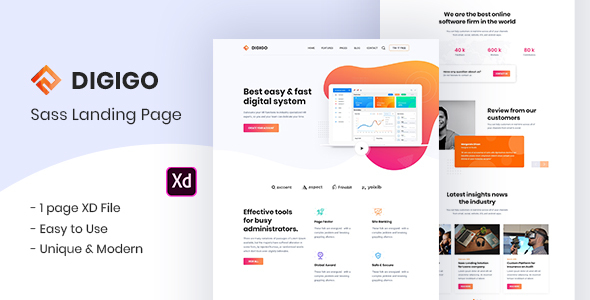 Digigo Sass Landing Page