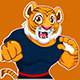 Tiger Mascot Cartoon in Vector - GraphicRiver Item for Sale