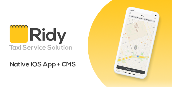 Ridy - Taxi Application iOS + Dashboard