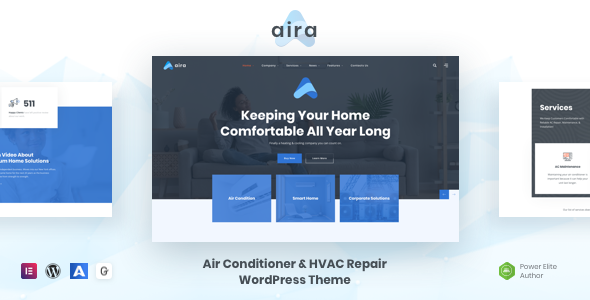 Aira – Conditioning & HVAC Repair WordPress Preview
