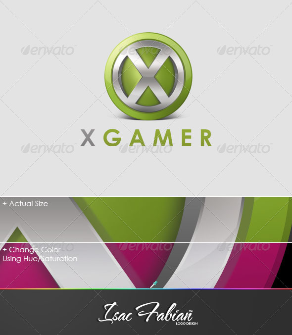 X Gamer Logo Template