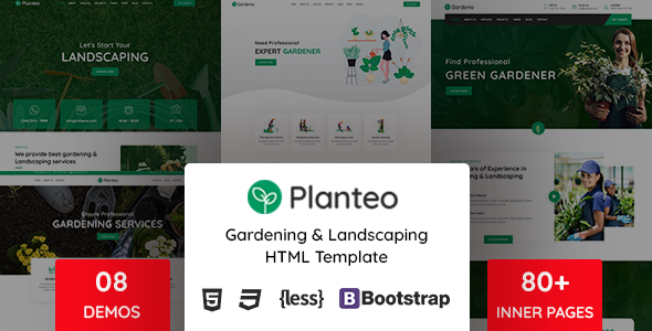 Planteo - Gardening and Landscaping HTML5 Template