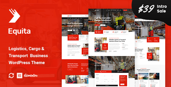 Equita – Logistics Cargo WordPress Theme Preview