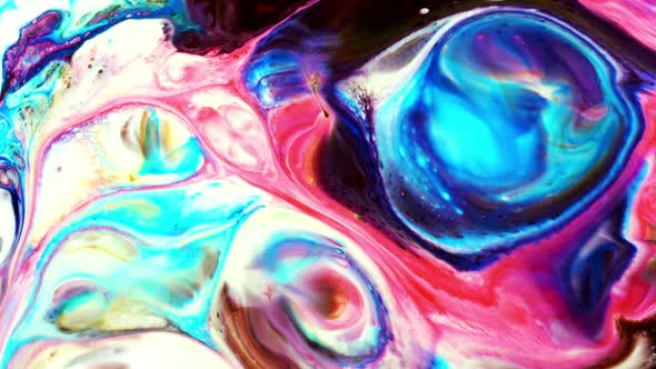 Abstract Colorful Ink Explotion