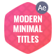 Modern Minimal Titles - VideoHive Item for Sale