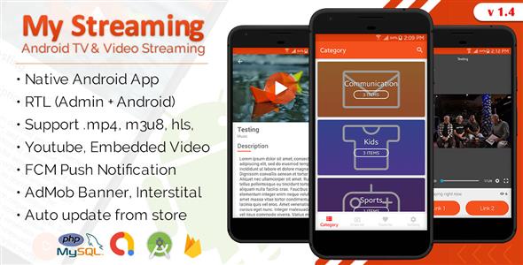 My Streaming Android App with Admin Panel