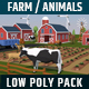 Low Poly Farm House and Animals Pack - 3DOcean Item for Sale