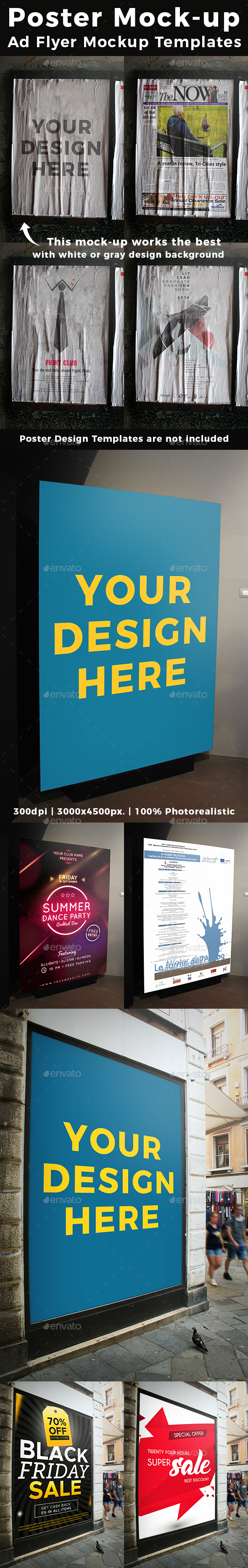 Download Poster Mockups From Graphicriver Yellowimages Mockups