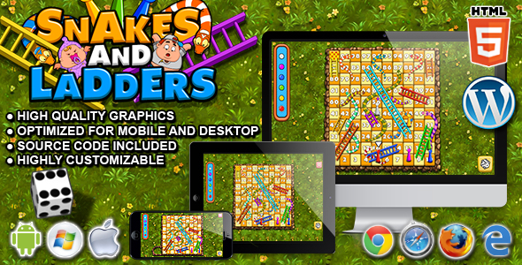 Snakes and Ladders - gra planszowa HTML5