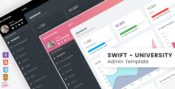Swift University - Admin Dashboard Template