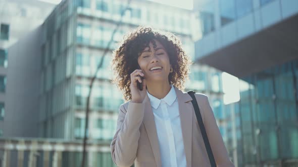 Cinematic video of a beautiful business woman