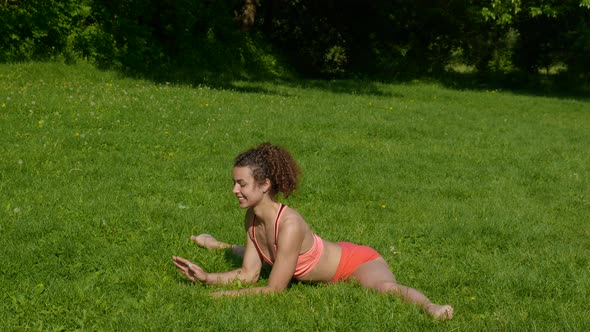Young Woman Doing Sports at Nature