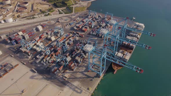 Export Port Harbor Container Aerial