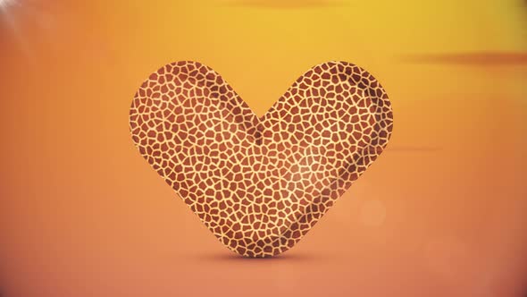 3D Heart Shapes background