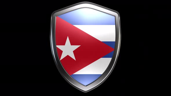 Cuba Emblem Transition with Alpha Channel - 4K Resolution