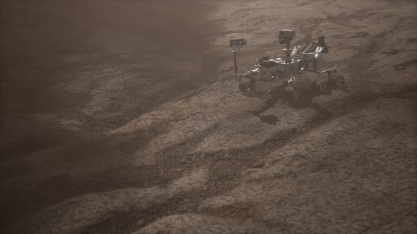 Curiosity Mars Rover Exploring the Surface of Red Planet