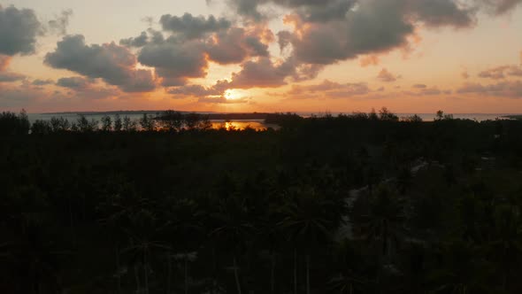 Colorful Sunset Over Tropical Islands