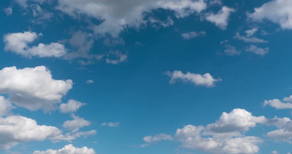 Time Lapse of Flying Clouds Nature Background No Birds No Flicker