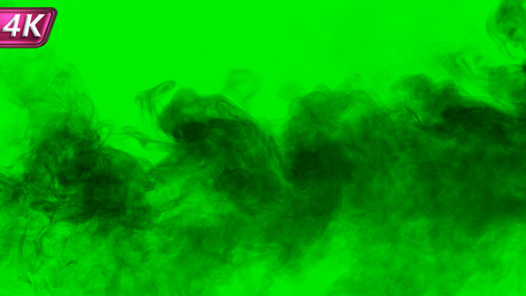 Black Smoke Curtain Slowly Flows alt