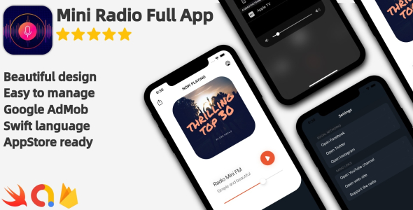 Download Download Radio Mini - Modern iOS Radio Application Nulled - ThemeHits