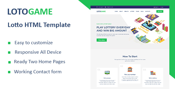 LotoGame - Digital Lotto & Lottery HTML Template