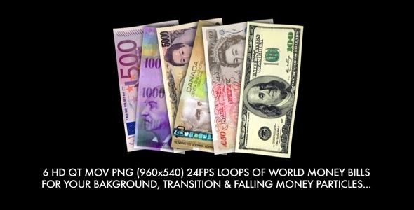 Money Particles - International (Pack of 6) alt