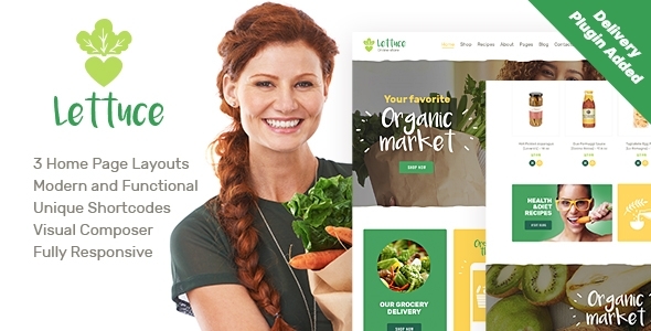 Lettuce | Organic Food & Eco Online Store Products WordPress Theme